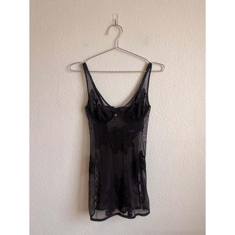 Vintage Victoria's Secret Chemise Slip Dress in Black Size XS